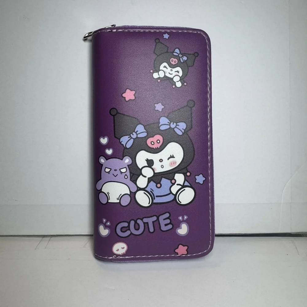 Kuromi Purple Wallet Cute NWT Hello Kitty Friends